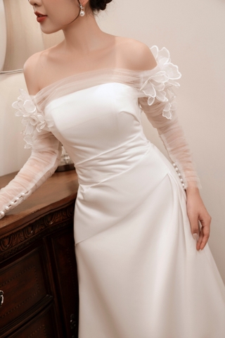 Váy Đi Bàn Luxury Wedding Gown CD21