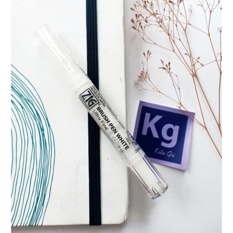 Bút mực trắng KURETAKE ZIG Cartoonist Brush Pen White Ultra Fine