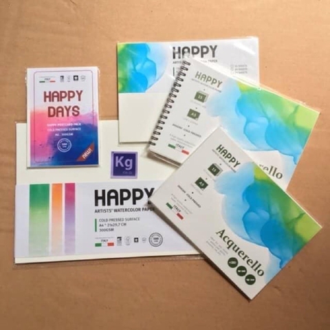 Giấy vẽ màu nước Happy Việt Nam sổ vẽ A4 A5