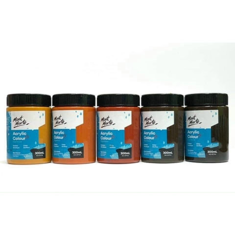 Màu vẽ Acylic Mont Marte 300ml vẽ vải vẽ tường gốm sứ giấy P3