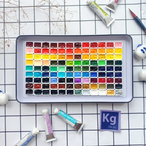 108 full mã màu nước Holbein hạng họa sĩ chuyên nghiệp Pocket Holbein Nhật Bản tuỳ chọn