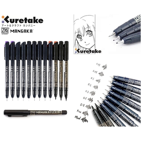 Bút line nét Zig Mangaka Nhật Bản