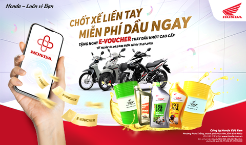 Honda Việt Nam triển khai chương trình khuyến mại “Chốt xế liền tay, miễn phí dầu ngay”