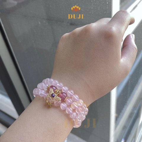 Vòng chuỗi đá Thạch Anh Hồng