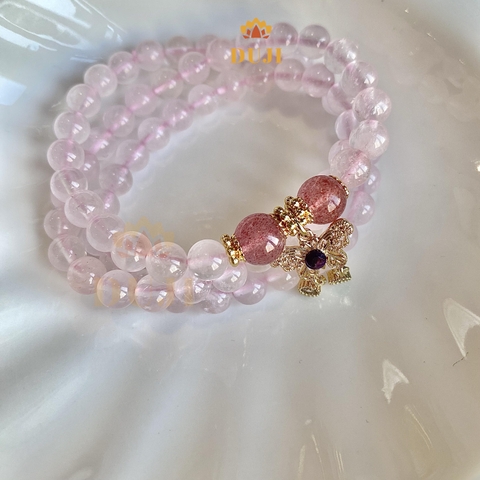 Vòng chuỗi đá Thạch Anh Hồng