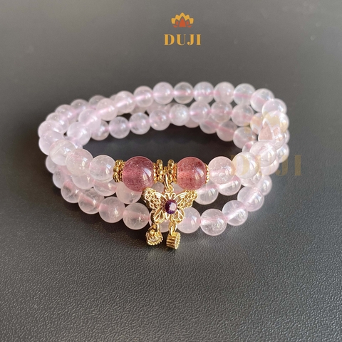 Vòng chuỗi đá Thạch Anh Hồng