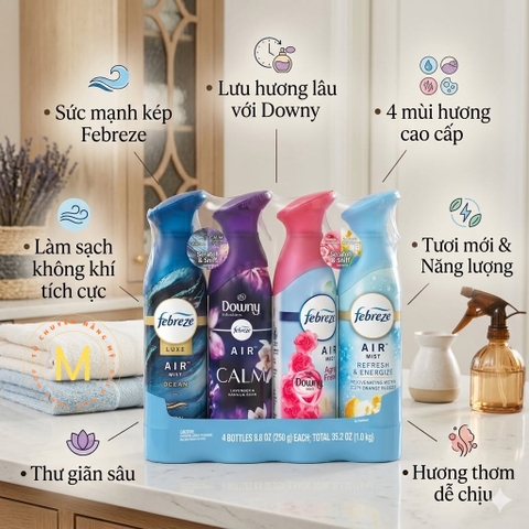 THƯƠNG HIỆU KHỬ MÙI NỔI TIẾNG TẠI MỸ LẠI CẬP BẾN RỒI ẠXỊT PHÒNG KHỬ MÙI FEBREZE AIR