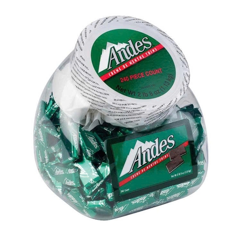 KẸO SÔ CÔ LA NHÂN BẠC HÀ - ANDES MINTS 240 THANH