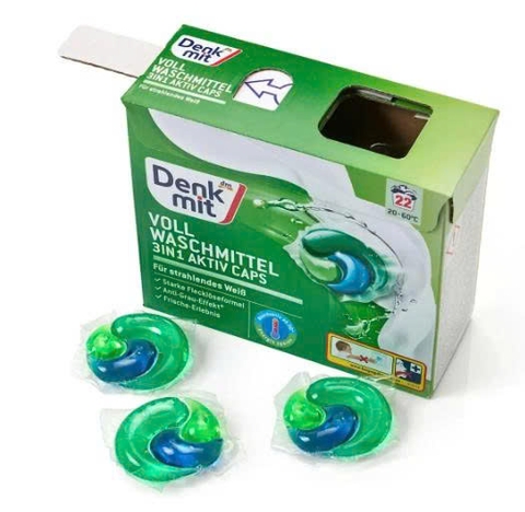 Viên giặt xả quần áo Denkmit 3.1 - Hộp 22 viên