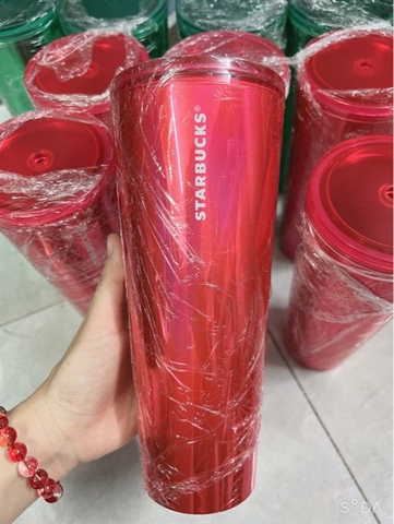 Ly Starbucks đỏ ống hút 710ml