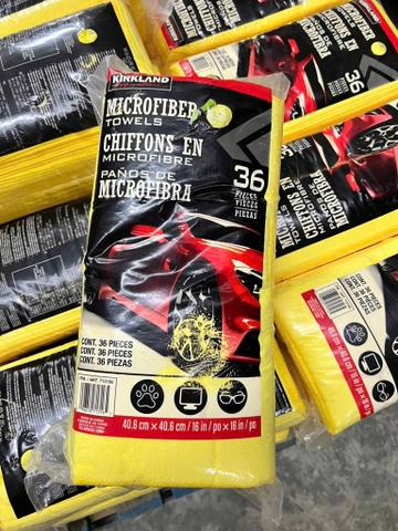 Set 36 Cái Khăn Vàng Lau Xe Hơi Kirkland