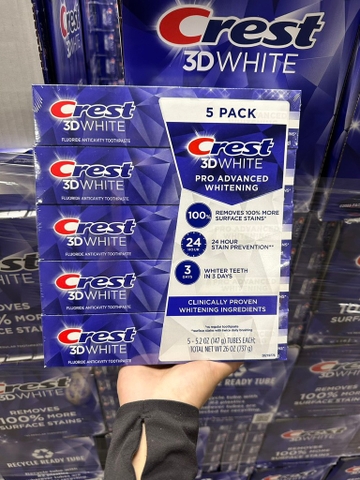 Set 5 Kem Đánh Răng Crest 3D White (Set)