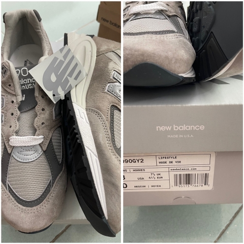Giày Nam New Balance M990GY2 LifeStyle Mode De Vie Hộp Xám_màu & Chữ Xám