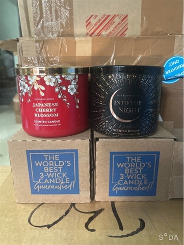 Nến thơm 3 bấc Bath and Body Works Nhiều Mùi