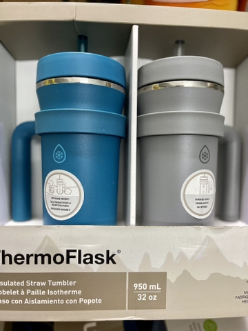 Set 2 ly giữ nhiệt Thermos Flask 950ml ( quai cầm)