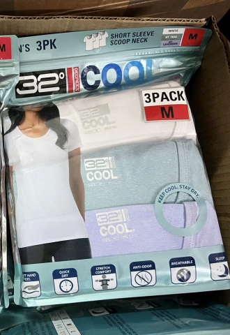 Set 3 áo thun nữ tay ngắn cổ tròn 32 độ Degree Cool