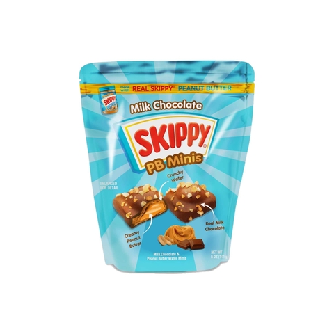 Bánh chocolate sữa nhân bơ đậu phộng Skippy PB Minis Milk Chocolate