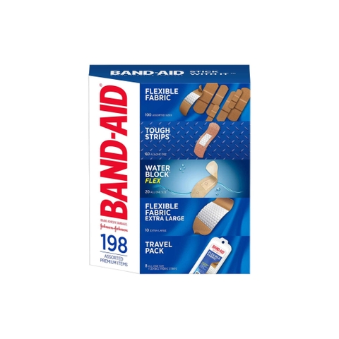 Set băng cá nhân Band-Aid Brand Adhesive Bandages 198 miếng
