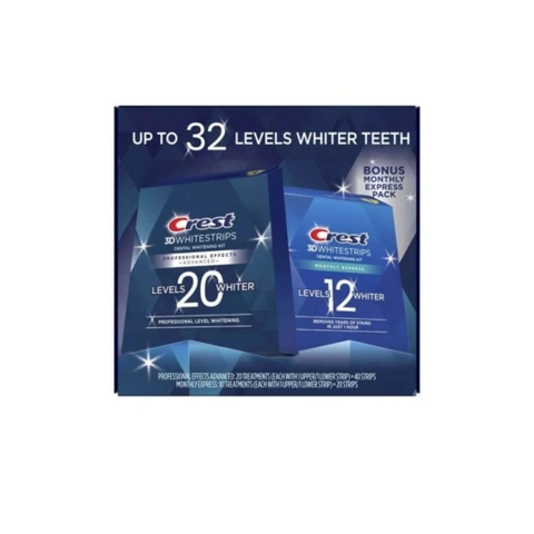 Set miếng dán trắng răng Crest 3D Whitestrips Professional Effects