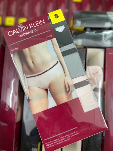 Set 3 quần lót nữ Calvin Klein Hipster không đường may