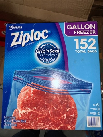 Túi Ziploc Đa Năng 2 Dây Kéo Size Lớn 152 Cái, 38 Cái * 4 Hộp Nhỏ