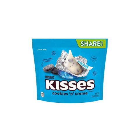 Socola Trắng Vụn Cookies Hershey’s Kisses Cookies ‘N’ Creme 283g