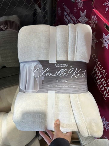 Mền Berkshire Chenille Knit Throw 152cm x 178cm