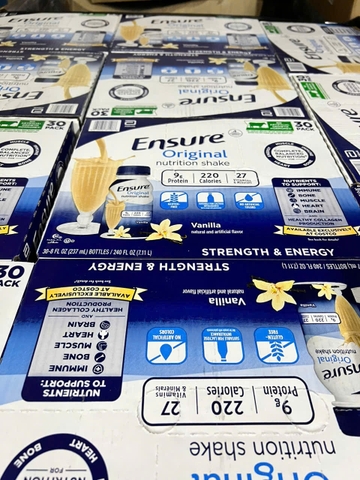 Sữa Nước Ensure Vanilla Thùng 30 Chai-8oz (237ml) (Hộp)