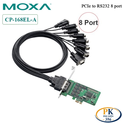 Card mở rộng RS232 PCIe to 8 RS232 Moxa CP-168EL-A 8 port cách ly điện 15KV