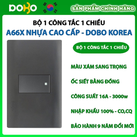 Bộ ổ cắm điện, công tắc điện A66X cao cấp DoBo Hàn Quốc - Nhập khẩu chính hãng - bảo hành 9 năm