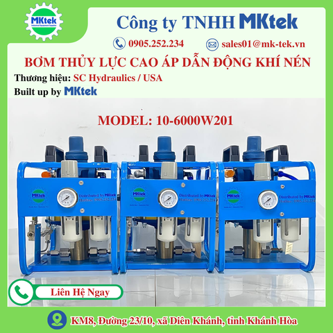 Công ty MKtek built up bơm thủy lực cao áp dẫn động khí nén từ thương hiệu SC Hydraulics