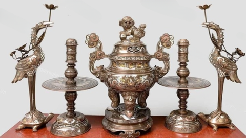 Vẻ Đẹp Sang Trọng Và Linh Thiêng Từ Đỉnh Đồng Khảm Ngũ Sắc