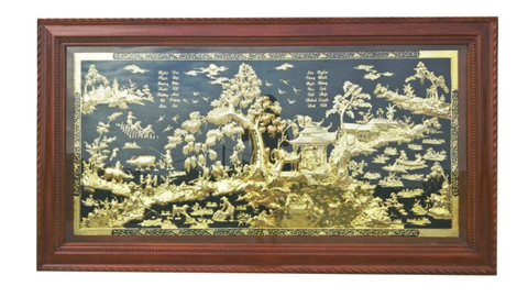 Đẳng Cấp Không Gian Sống Với Tranh Mạ Đồng Phong Thủy Độc Đáo