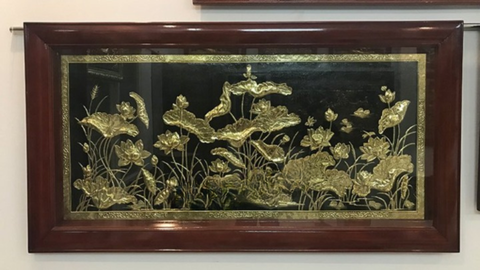 Tranh Đồng Hoa Sen - Hồn Sen Việt Trong Từng Nét Chạm