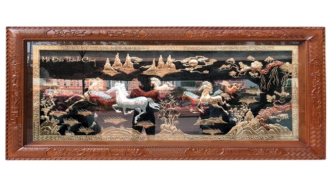 Tranh Đồng Mã Đáo Thành Công: Tinh Hoa Nghệ Thuật Gửi Gắm Lời Chúc Phát Tài