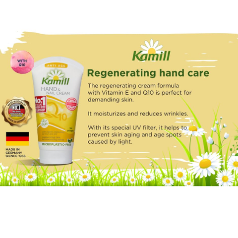 Kem dưỡng da tay Kamill Hand & Nagelcreme Anti-Age Q10 chống lão hóa, 75ml
