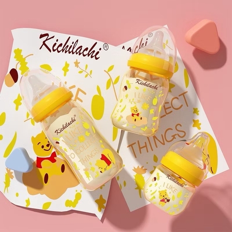 Bình sữa PPSU Kichi hình gấu 160ml ( tặng kèm 1 núm)