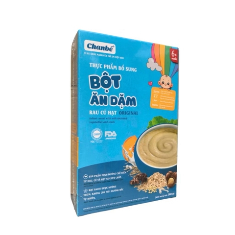 Bột ăn dặm rau củ hạt original Chanbe 200g ( hộp xanh)