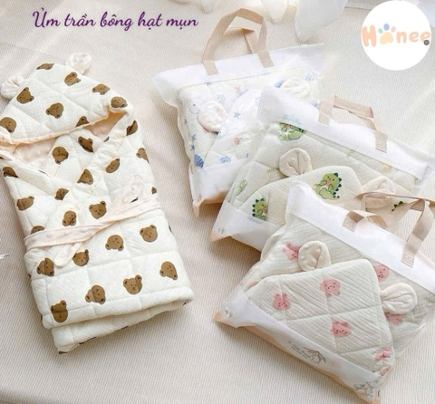 Ủ hạt win trần bông túi xách cho bé
