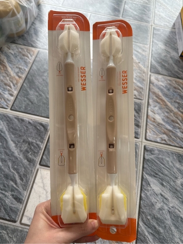 Cọ bình sữa Wesser xốp 2 đầu