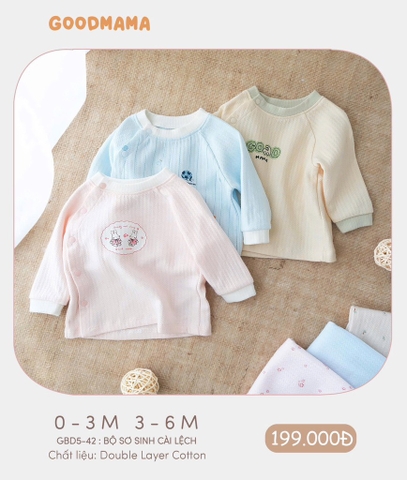 Bộ sơ sinh thu đông Good mama ( 0-6m)