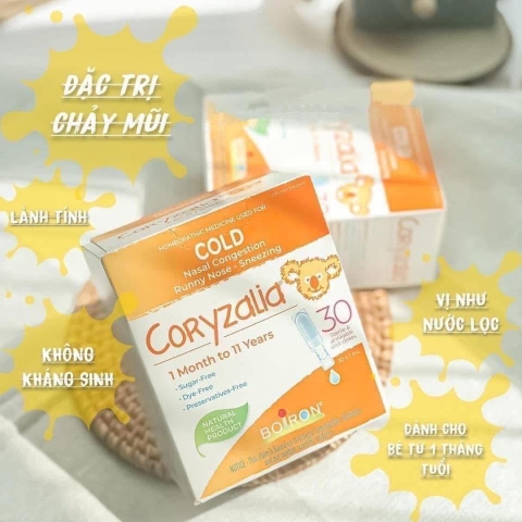 Muối uống vi lượng đồng căn  Coryzalia Boiron ( 30 ống/hộp)