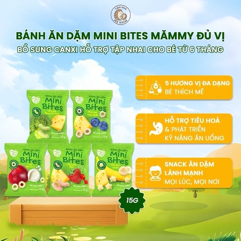 Bánh ăn dặm Mini bites Mămny 15g các vị