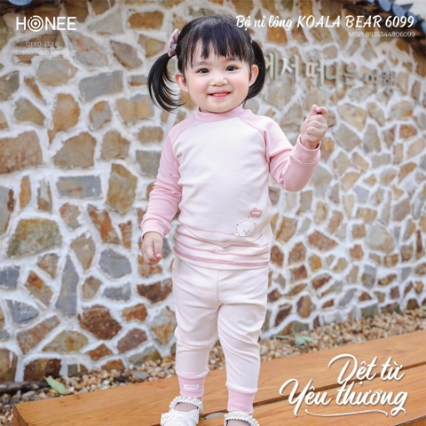 Bộ nỉ lông kẻ gấu Honee ( 6m-4y)