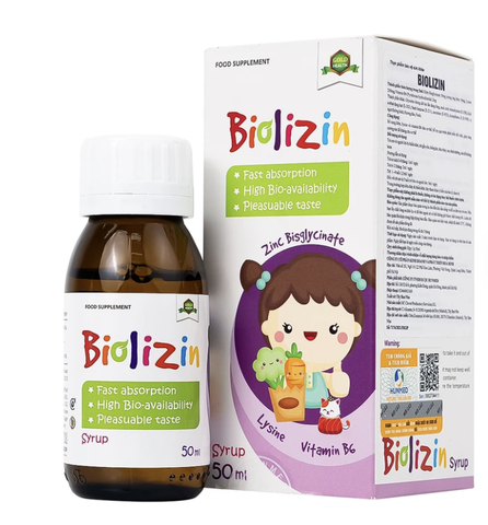 Siro Biolizin tăng cường sức đề kháng cho cơ thể (50ml)