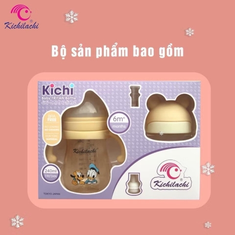Bình sữa Kichi 2in1 Mickey 240ml