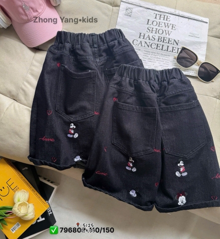 Quần ngố bò đen micky 680 ( sz110-150)