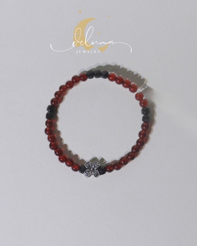 Vòng Tay Tulip Đá Garnet De Luna