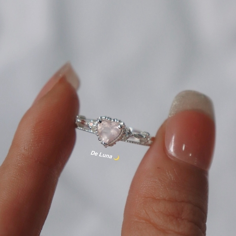 Nhẫn Atela Rose Quartz De Luna