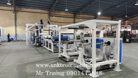 Máy cán màng nhựa PP PS trục 120 Trường Phát